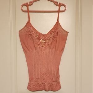 Pink beaded tank